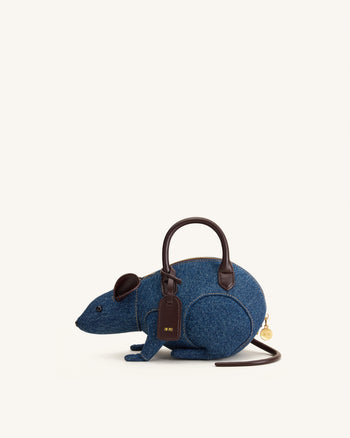 Mia Mouse-Henkeltasche - Blaues Denim