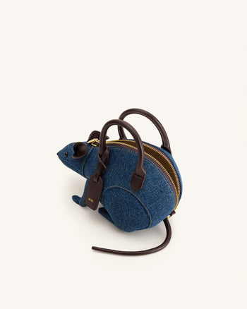 Mia Mouse-Henkeltasche - Blaues Denim