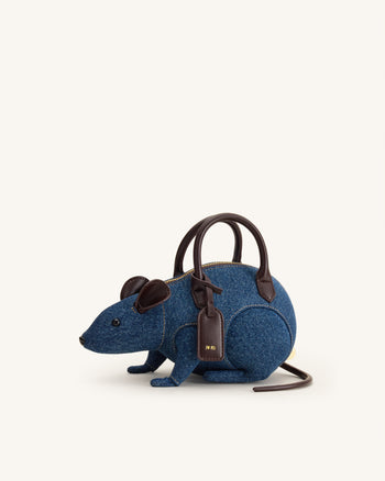 Mia Mouse-Henkeltasche - Blaues Denim