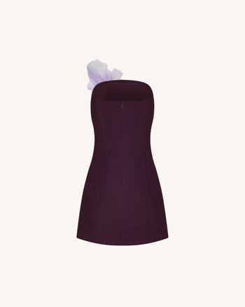 Geblümtes Minikleid - Lila