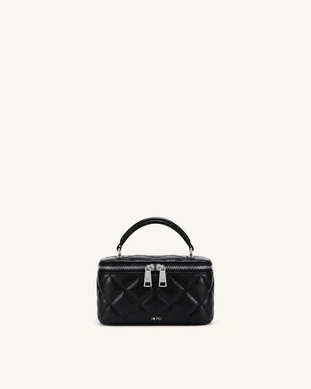 Vivienne Gesteppte Vanity-Henkeltasche - Schwarz