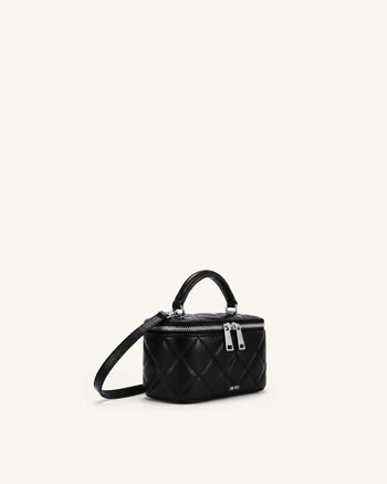 Vivienne Gesteppte Vanity-Henkeltasche - Schwarz