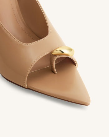 Noemi Spitze Mule-Heels - Khaki