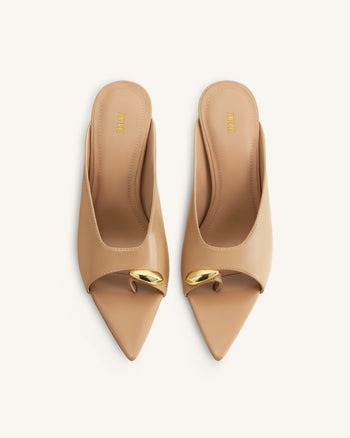 Noemi Spitze Mule-Heels - Khaki