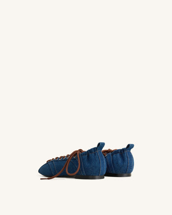 Ava Schnürschuhe - Denimblau