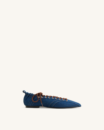 Ava Schnürschuhe - Denimblau