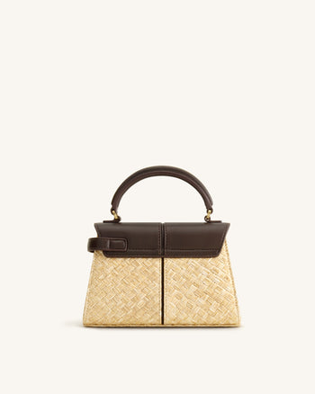 Elise Kunststroh Handtasche - Braun