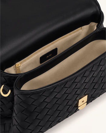 Celeste Gewebte Envelope-Tasche - Schwarz