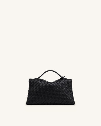 Celeste Gewebte Envelope-Tasche - Schwarz