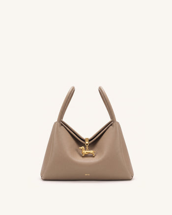 Maelle Dackel-Tasche mit zwei Henkeln - Dunkelkhaki