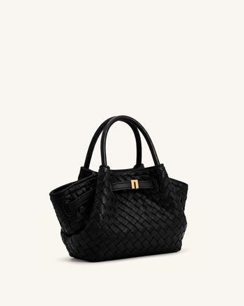 Hana Gewebte Mini-Tote-Bag - Schwarz