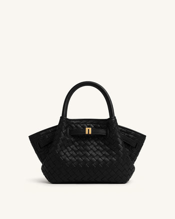 Hana Gewebte Mini-Tote-Bag - Schwarz