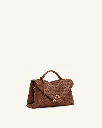 Celeste Gewebte Umschlagtasche - Braun