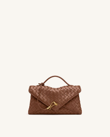 Celeste Gewebte Umschlagtasche - Braun