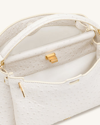 Carmen Henkeltasche - Milchweiß