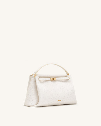 Carmen Henkeltasche - Milchweiß
