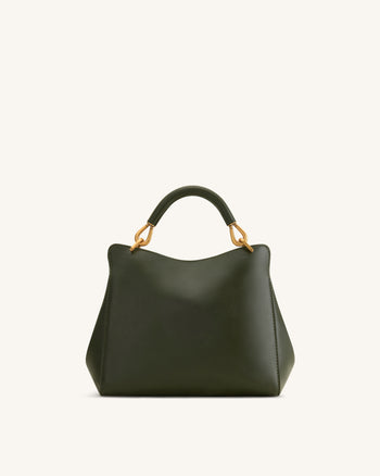Lucia Klassische Henkeltasche - Dunkles Olivgrün