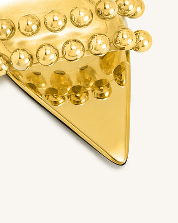 Gianna Mules mit Perlenriemen – Gold