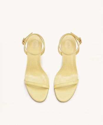 Alivia Sandalen mit goldfarbenem Metallabsatz - Hellgelb