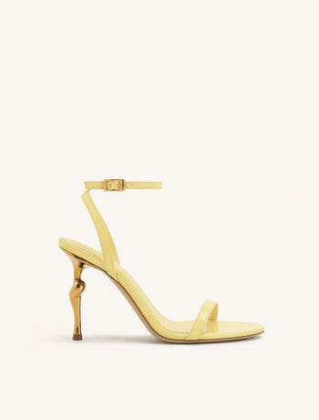 Alivia Sandalen mit goldfarbenem Metallabsatz - Hellgelb