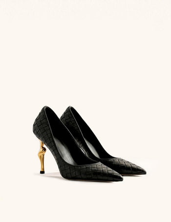 Hazel Geflochtene Heels - Schwarz