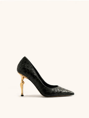 Hazel Geflochtene Heels - Schwarz