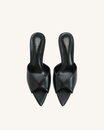 Ellie Mules mit Kugelabsatz – Schwarz