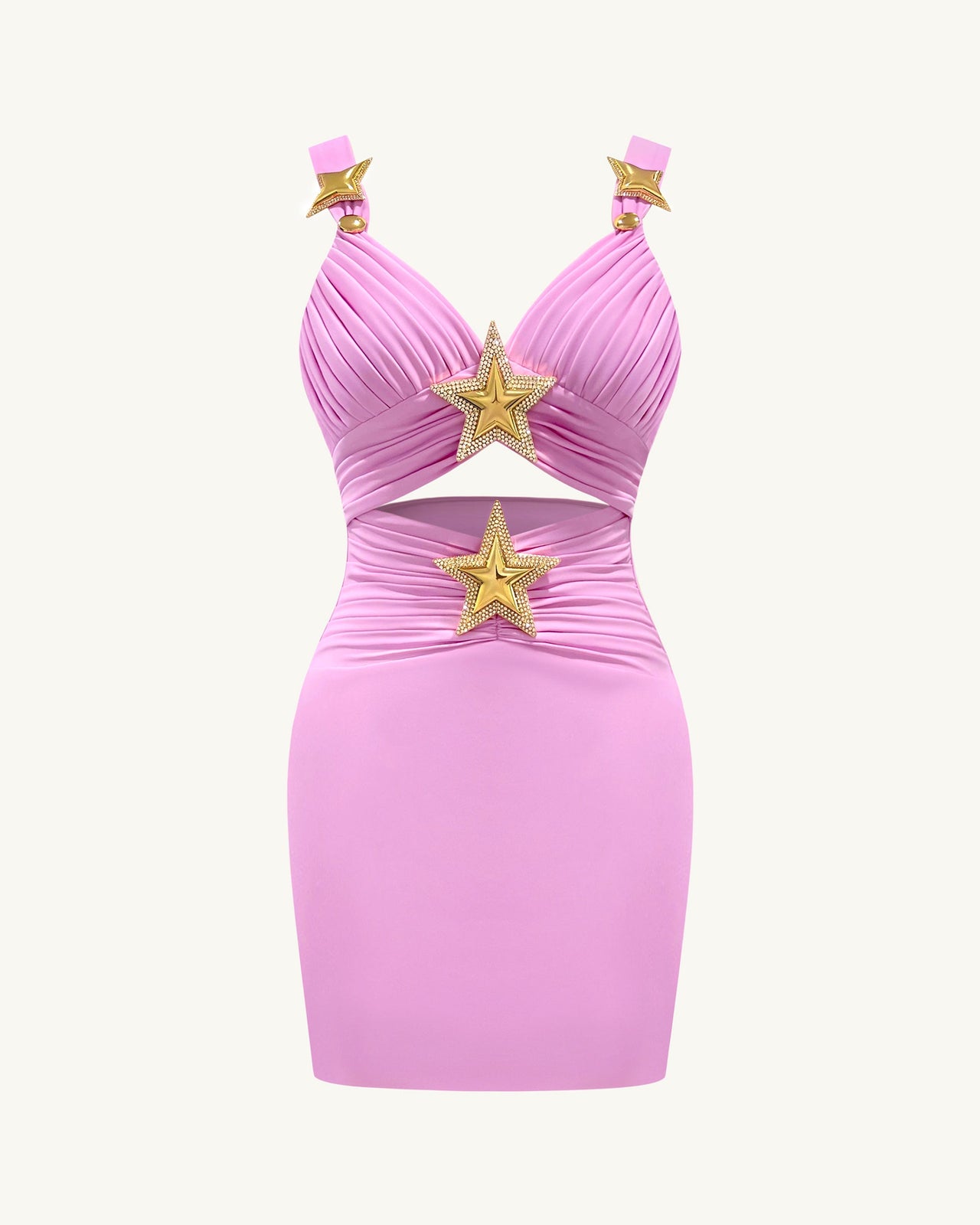 Minikleid mit Sternendetails – Rosa
