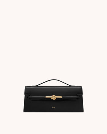 Lena Metall-Seilknoten Henkeltasche - Schwarz