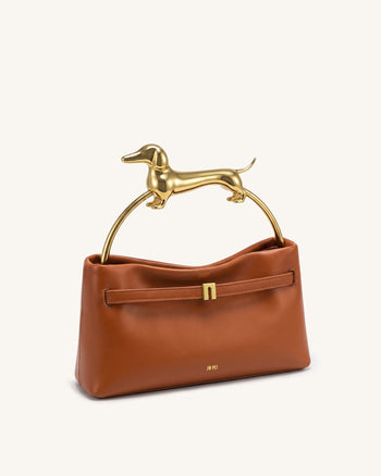 Maeve Dackel-Henkeltasche – Cognac