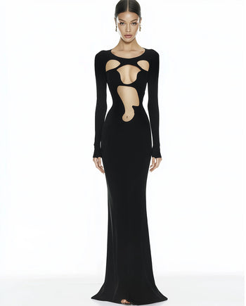 Ava Cutout Bodycon Kleid - Schwarz