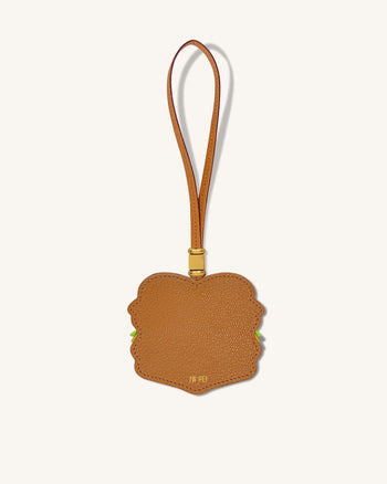 Burger Bag Charm - Braun
