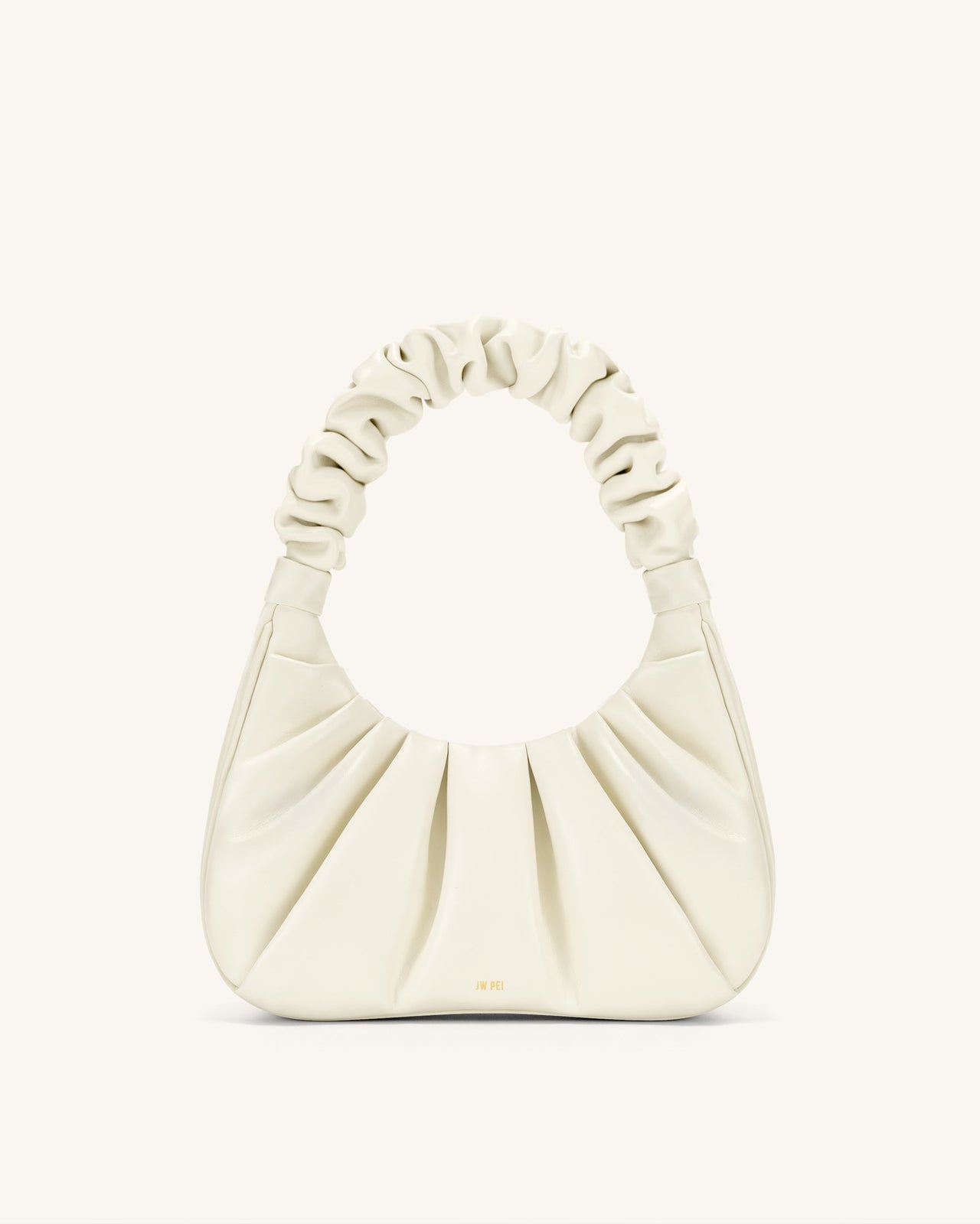 Gabbi Geraffte Hobo-Tasche - Weiß