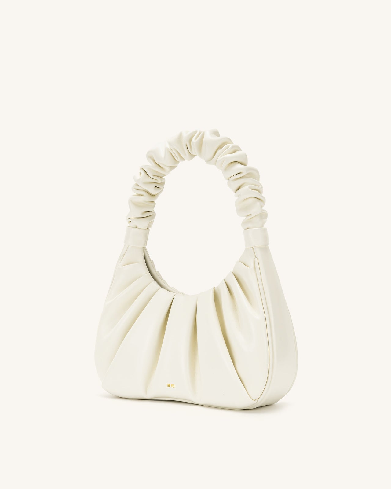 Gabbi Geraffte Hobo-Tasche - Weiß