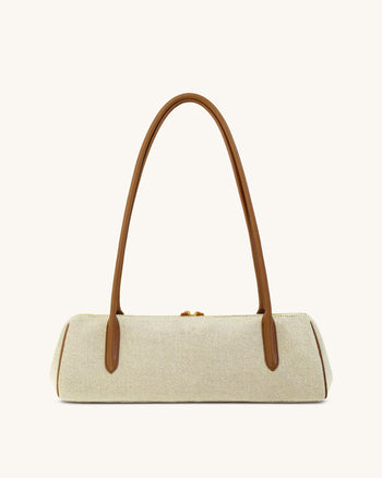 Nova Schultertasche - Braunes Canvas