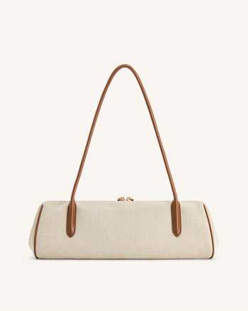 Nova Schultertasche - Braunes Canvas