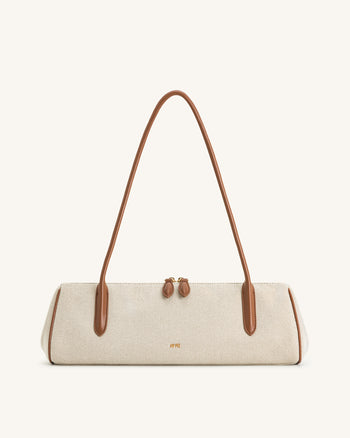 Nova Schultertasche - Braunes Canvas