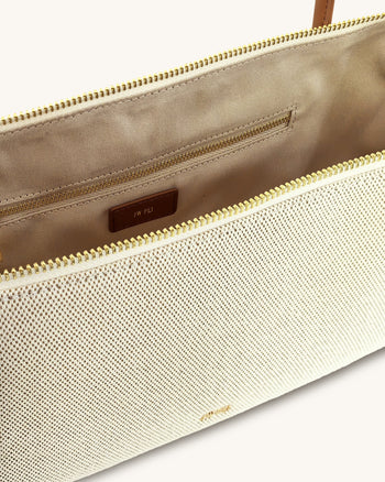 Nova Schultertasche - Braunes Canvas