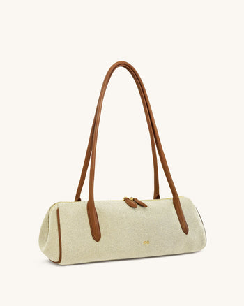 Nova Schultertasche - Braunes Canvas