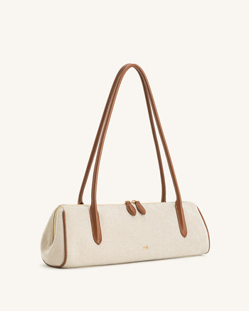 Nova Schultertasche - Braunes Canvas