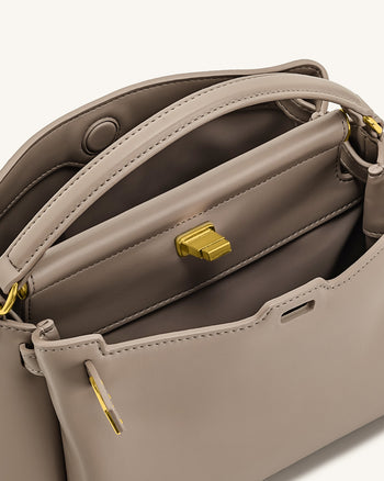 Carmen Handtasche mit Henkel – Apricot