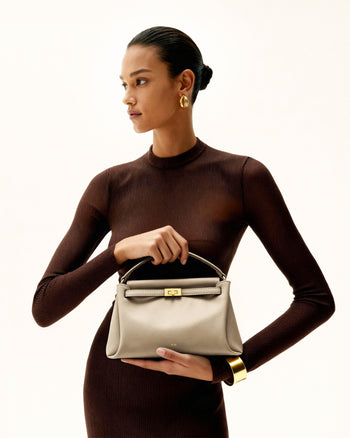 Carmen Handtasche mit Henkel – Apricot