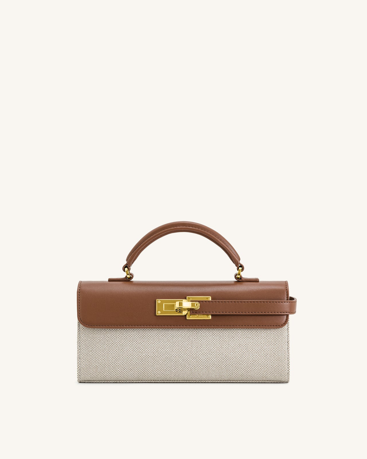 Keyla Handtasche mit Henkel – Braunes Canvas