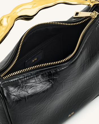 Jenny Handtasche mit menschenförmigem Griff – Schwarz