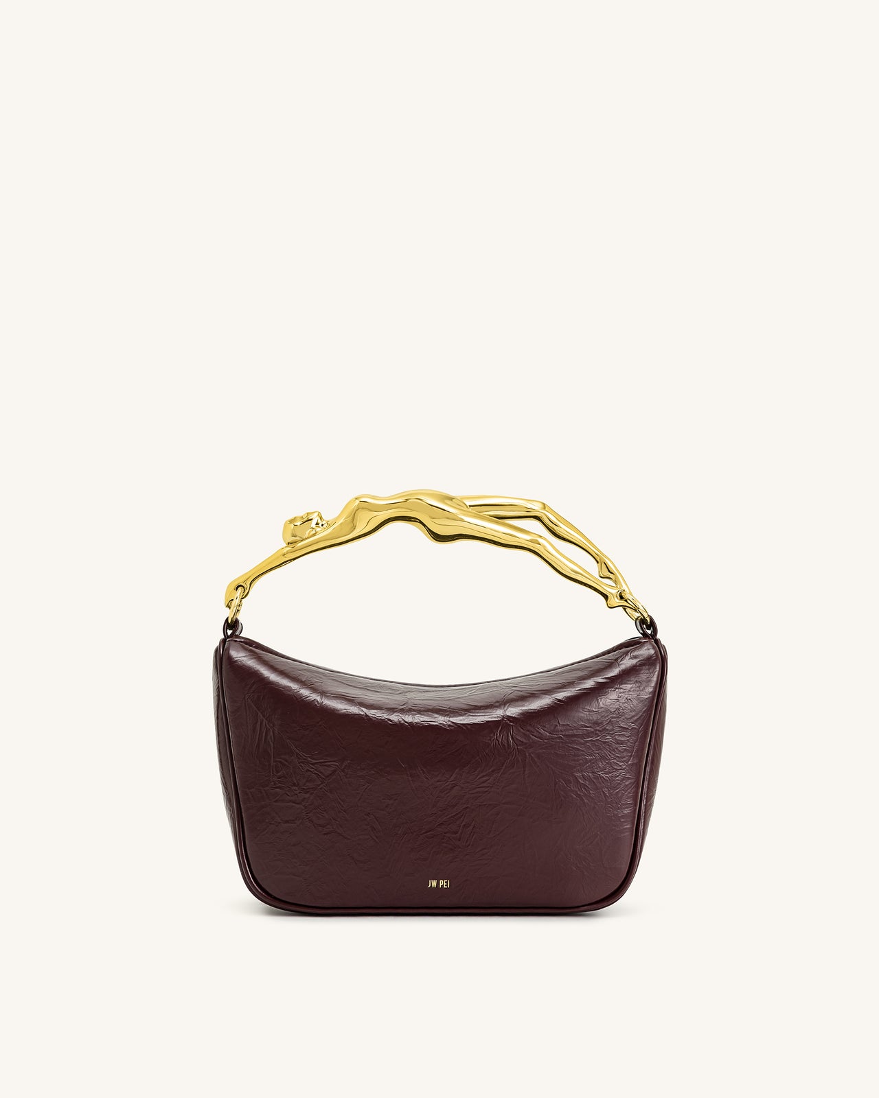 Jenny Handtasche mit Griff in Menschform – Dunkles Burgunderrot