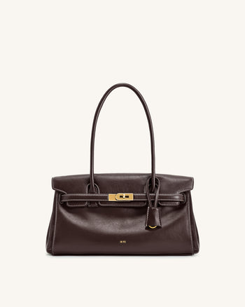 Yara Schultertasche – Dunkelbraun