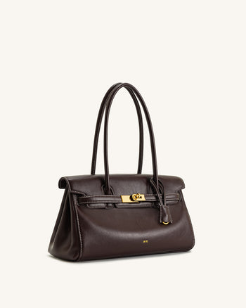 Yara Schultertasche – Dunkelbraun