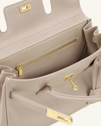 Yara Schultertasche – Grau-Apricot