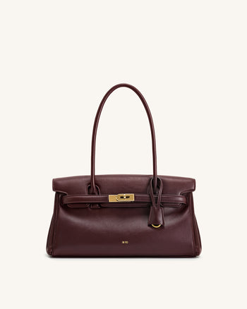 Yara Schultertasche – Dunkles Burgunderrot