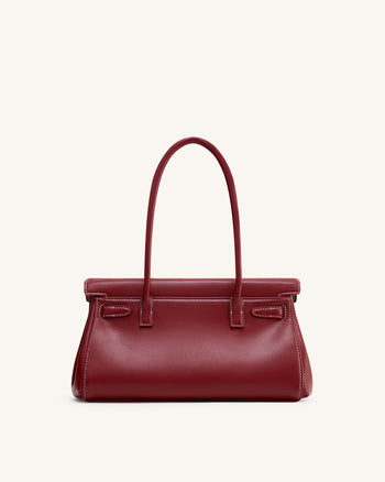 Yara Schultertasche – Burgunderrot